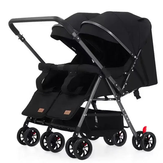 KTX-797779 Luxury Twin Baby Stroller with Be-Directional Foldable Design for Two Children