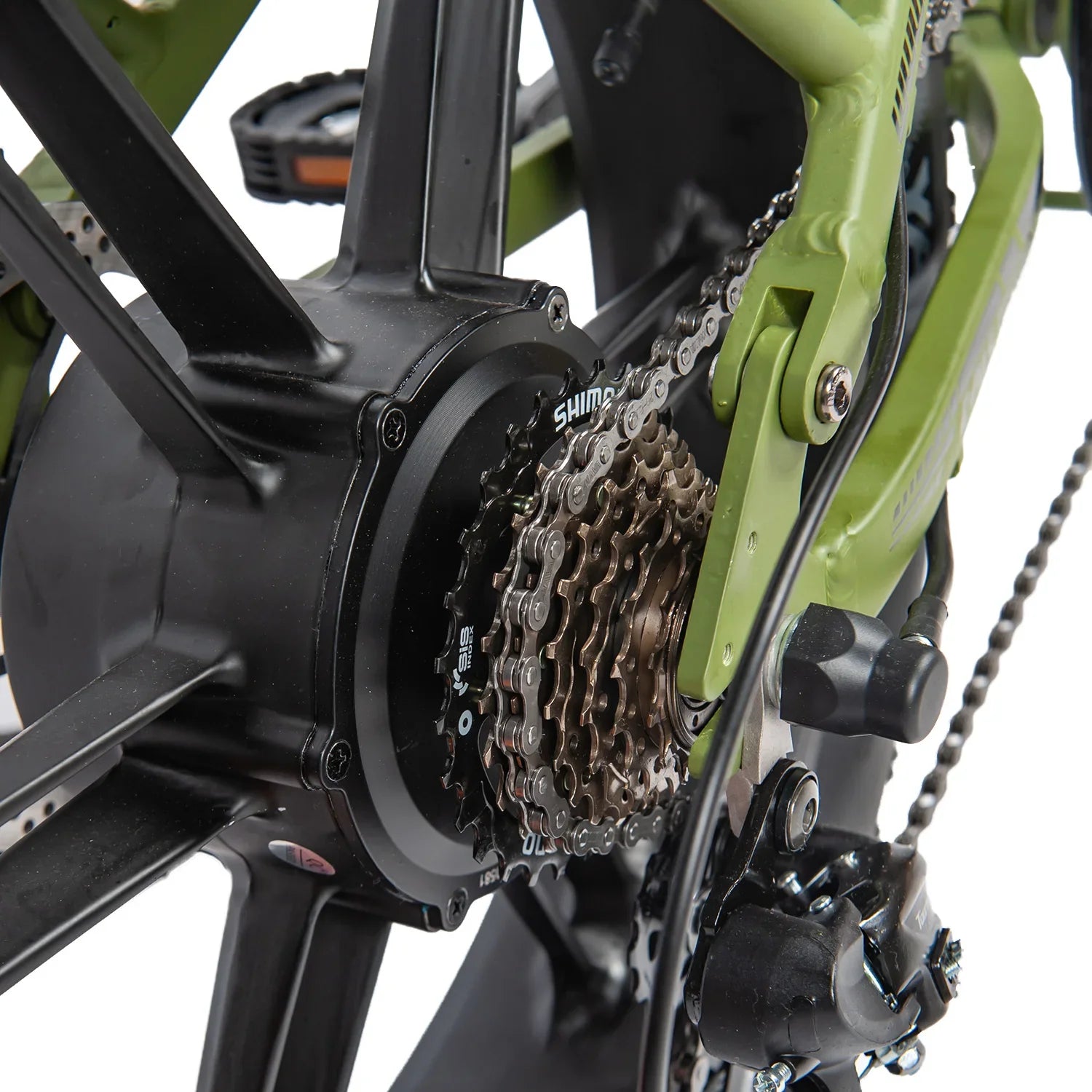 KTX-797907 Folding Electric Snow Bike with 20-Inch Wheels and 7-Speed Gearing