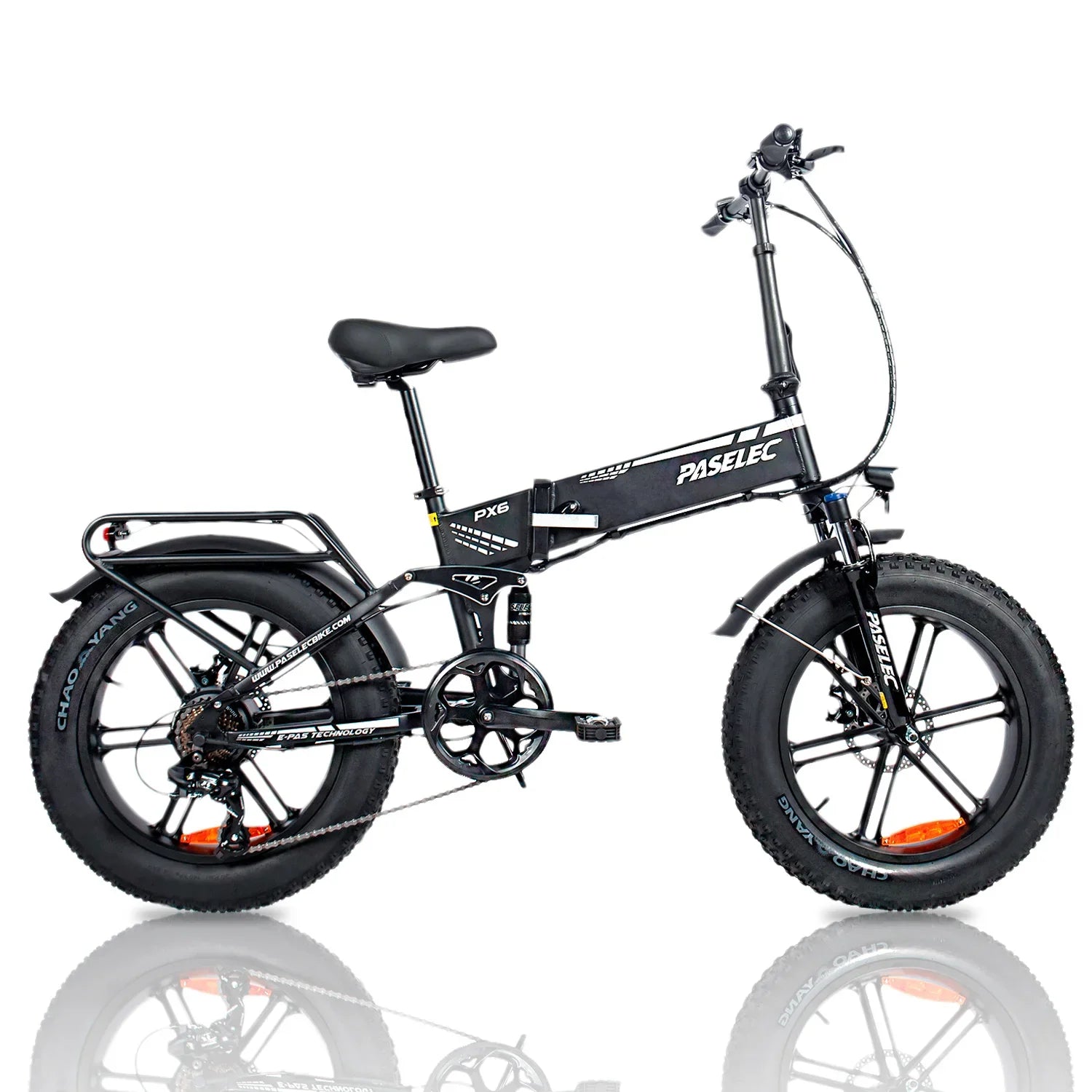 KTX-797907 Folding Electric Snow Bike with 20-Inch Wheels and 7-Speed Gearing