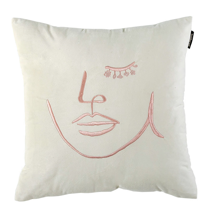 KTX-799571 Modern Striped Wool Cushion Cover for Sofa and Waist Support