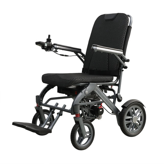 KTX-799763 Portable Lightweight Electric Wheelchair with 100kg Capacity and Foldable Aluminium Alloy Frame