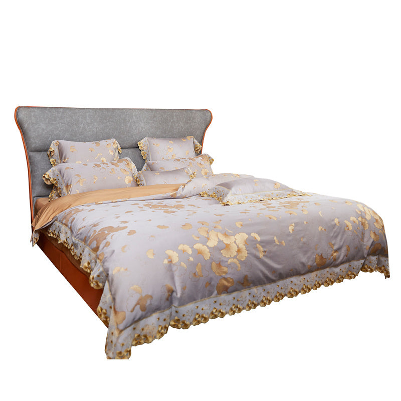 KTX-800723 Luxurious Cotton Jacquard Floral Bedding Set - Available in Multiple Sizes