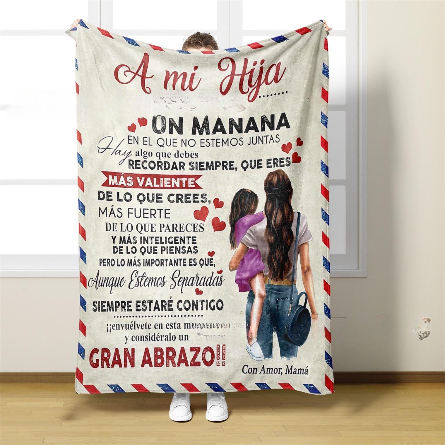 KTX-800723 Soft Polyester Envelope Letter Blanket for Bedroom - Multiple Sizes Available