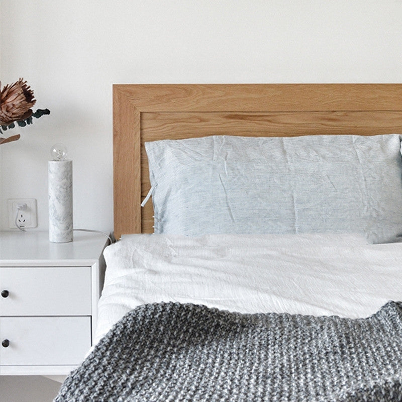 KTX-802195 Linen Washed Ramie Striped Pillow Case - 50cm x 75cm