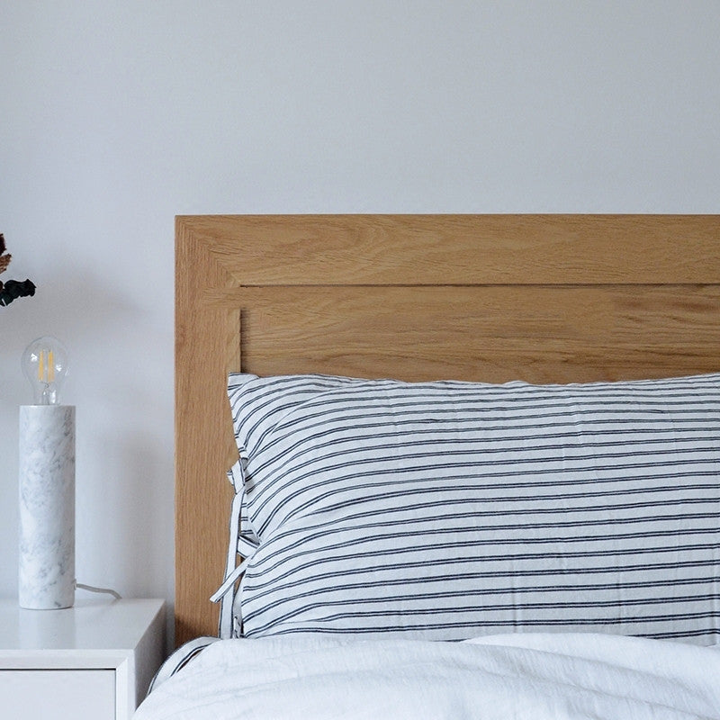 KTX-802195 Linen Washed Ramie Striped Pillow Case - 50cm x 75cm