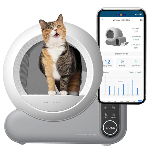 KTX-802323 Automatic Self-Cleaning Cat Litter Box with Smart App Control and Odor Control, 70L Capacity