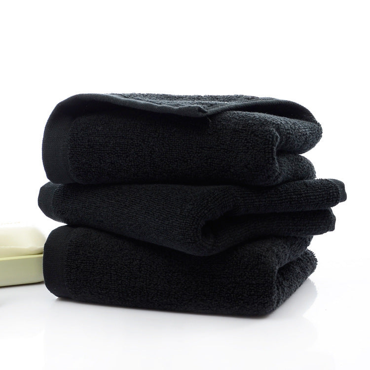 KTX-802771 Black Cotton Towels, 21 Strands, 35x75cm, Soft and Durable Material