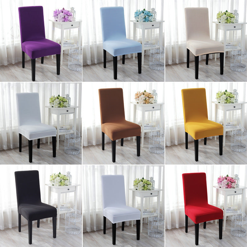 KTX-803091 Solid Color Stretch Chair Cover - Fits Back Height 45-55cm, Seat Length & Width 40-50cm