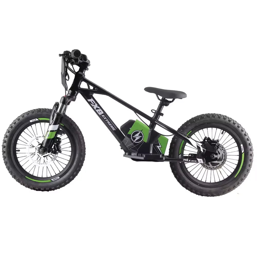 KTX-804755 Electric Balance Bike for Kids Ages 5-8, 16-Inch, 350W Motor, Hydraulic Suspension, 3-Speed, No-Pedal Design