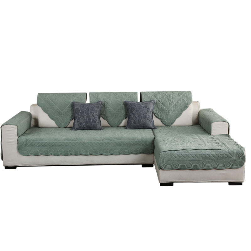 KTX-805331 Comfortable Pure Cotton Minimalist Sofa Cushion - Modern Design in Dark Army Green, Navy Blue, Khaki, Gray, and Black