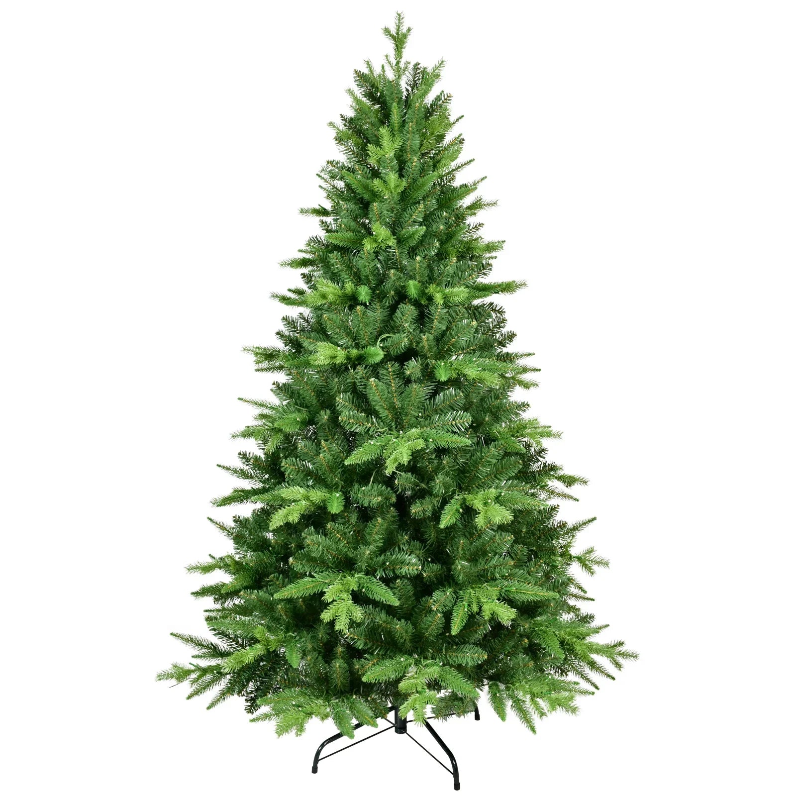 KTX-806099 7ft LED Warm White Green Pine Christmas Tree with Easy Installation for Indoor/Outdoor Use