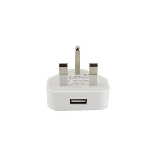KTX-807699 5V1A British Standard Tripod USB Mobile Phone Charger Adapter, White/Black - Short Circuit & Overcurrent Protection, CE FCC ROHS Certified