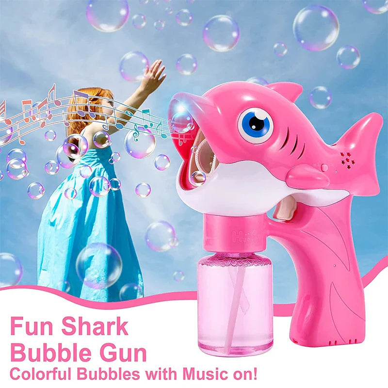 KTX-807891 Big Bubble Cartoon Shark & Dolphin Bubble Machine with Light & Music for Kids
