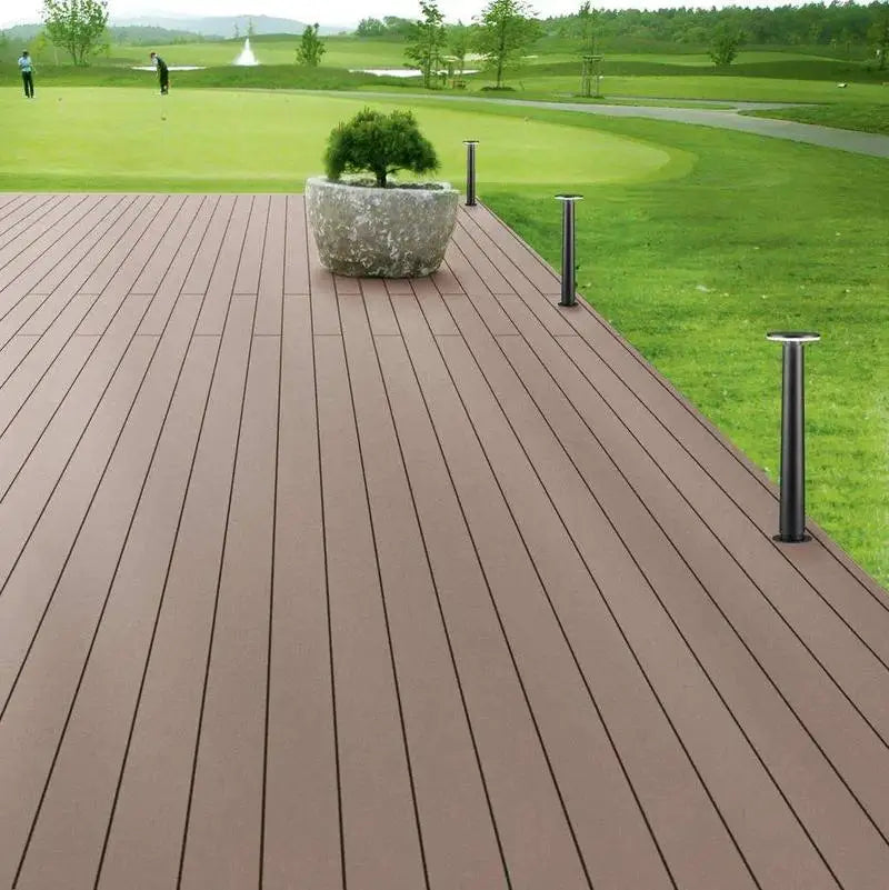 KTX-808147 Durable Composite Wood Plastic Decking for Garden and Courtyard Flooring in Various Colours