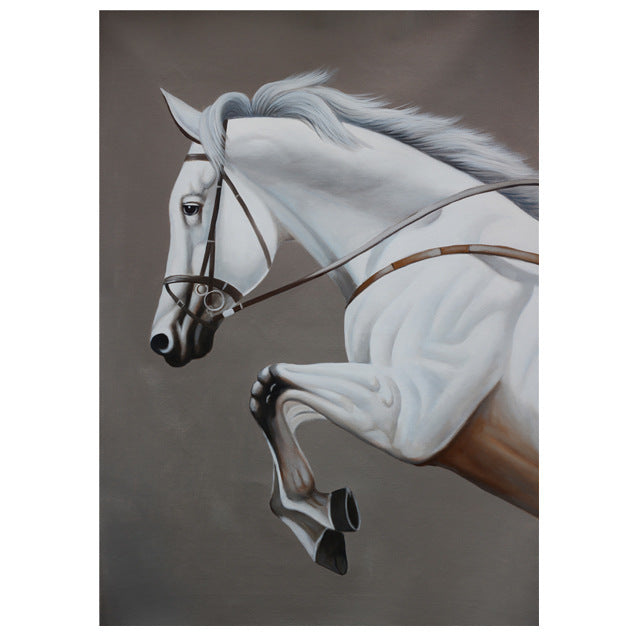 KTX-808723 Galloping Horse Modern Art Canvas Painting - Oil on Non-Woven Fabric, Frameless Design, Various Sizes Available