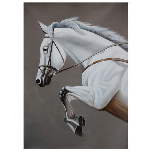 KTX-808723 Galloping Horse Modern Art Canvas Painting - Oil on Non-Woven Fabric, Frameless Design, Various Sizes Available