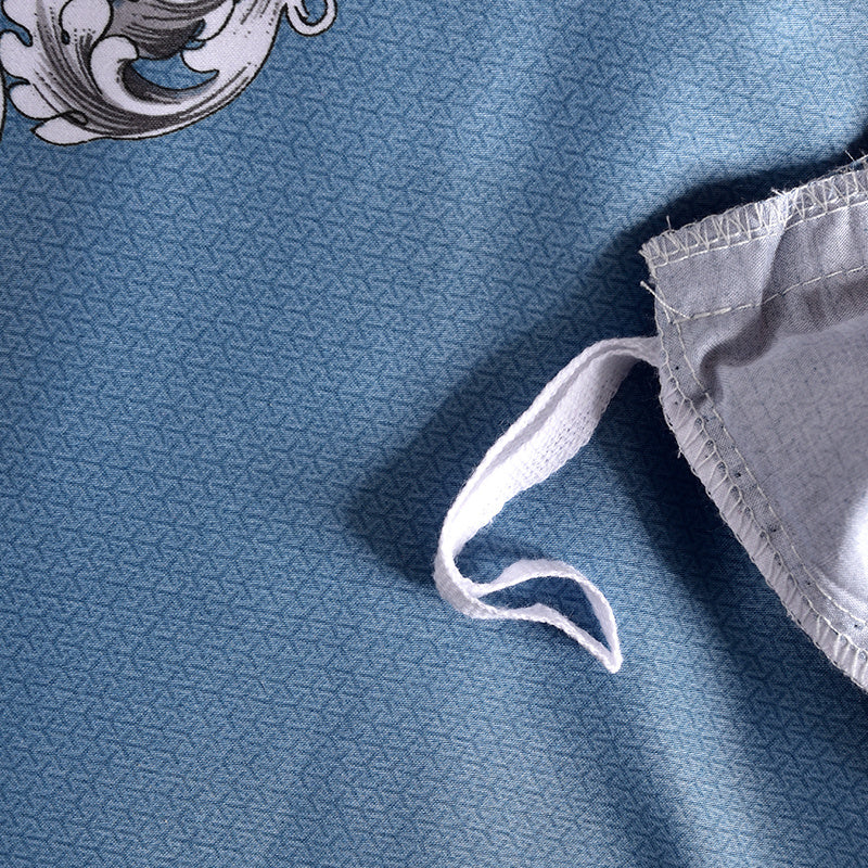 KTX-809939 Luxury Four-Piece Cotton Bed Linen Set Featuring Floral Patterns in Multiple Sizes