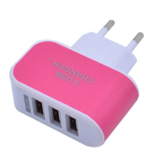 KTX-810003 Travel USB Charger - Plastic Mobile Phone Extension Charger, 220V Input, 5V Output, 1000mA Charging Current
