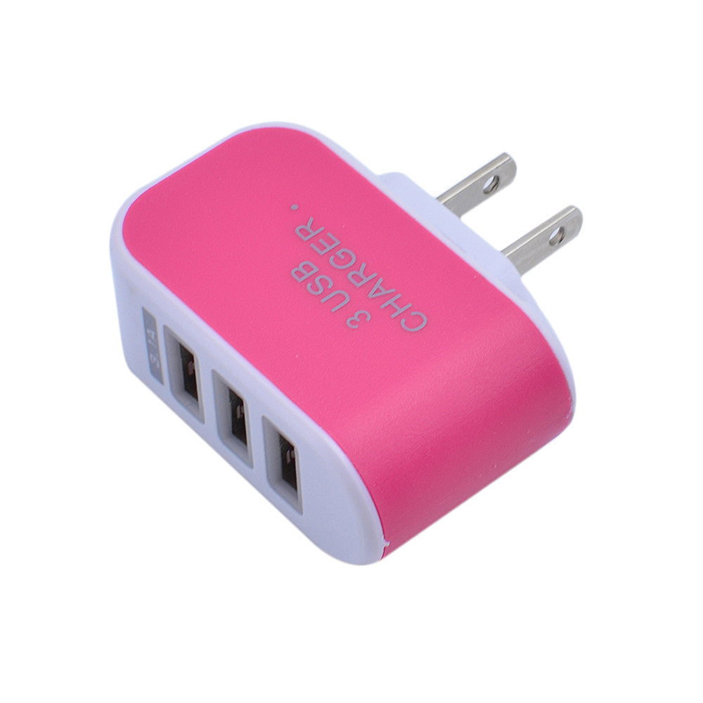 KTX-810003 Travel USB Charger - Plastic Mobile Phone Extension Charger, 220V Input, 5V Output, 1000mA Charging Current