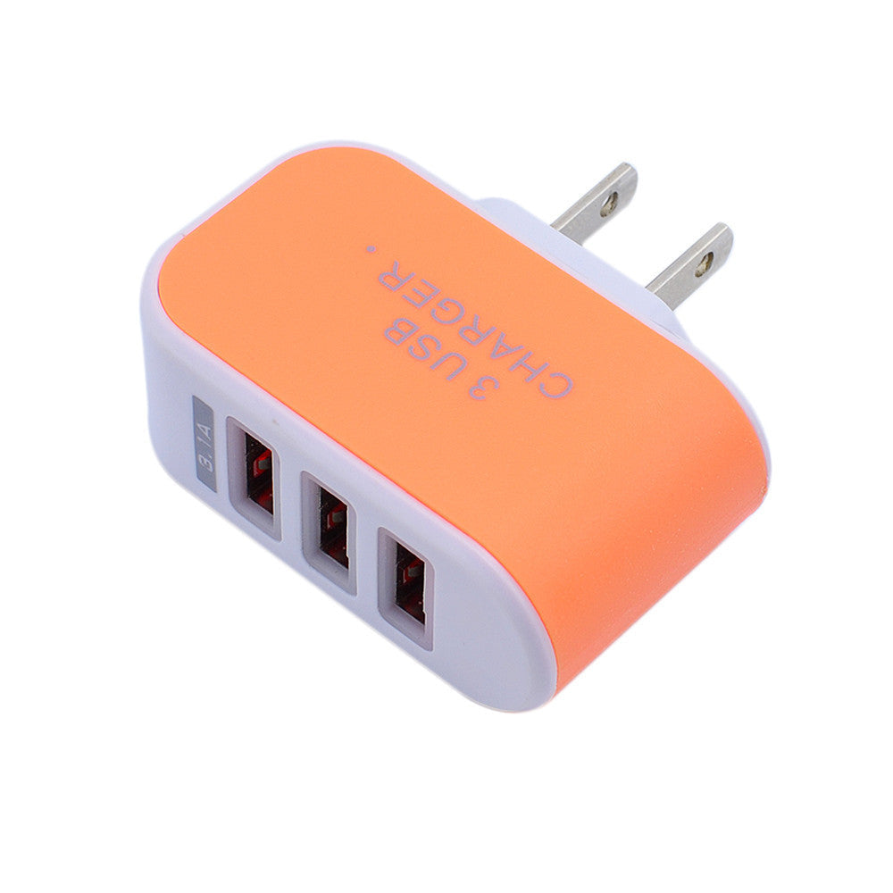 KTX-810003 Travel USB Charger - Plastic Mobile Phone Extension Charger, 220V Input, 5V Output, 1000mA Charging Current