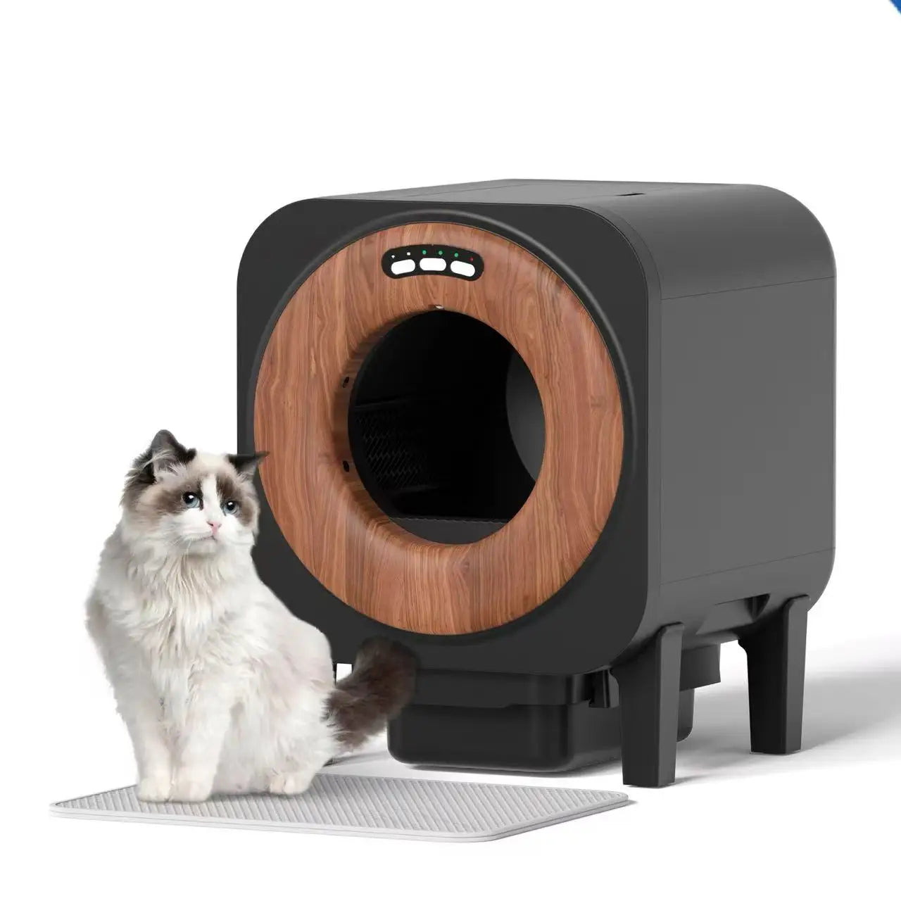 KTX-810387 Smart Wi-Fi Self-Cleaning Cat Litter Box with 65L Capacity and Easy Clean Design