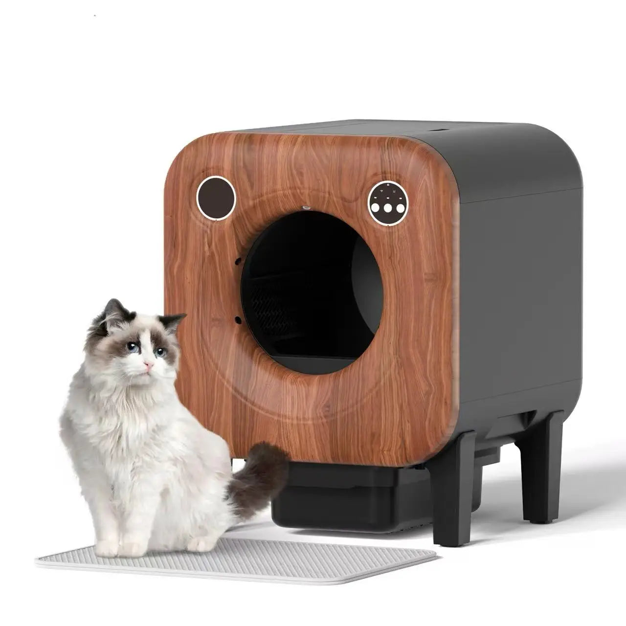 KTX-810387 Smart Wi-Fi Self-Cleaning Cat Litter Box with 65L Capacity and Easy Clean Design