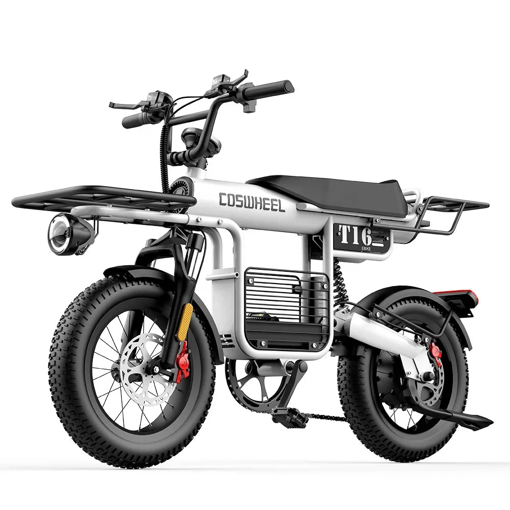 KTX-810643 16-Inch Fat Tire E-Bike with 1000W Motor, 48V Battery, 7-Speed Gears and Hydraulic Disc Brakes