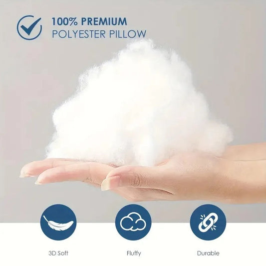 KTX-810899 Adjustable Cotton Throw Pillows - 2 Pack with Natural Filling and Breathable Cover