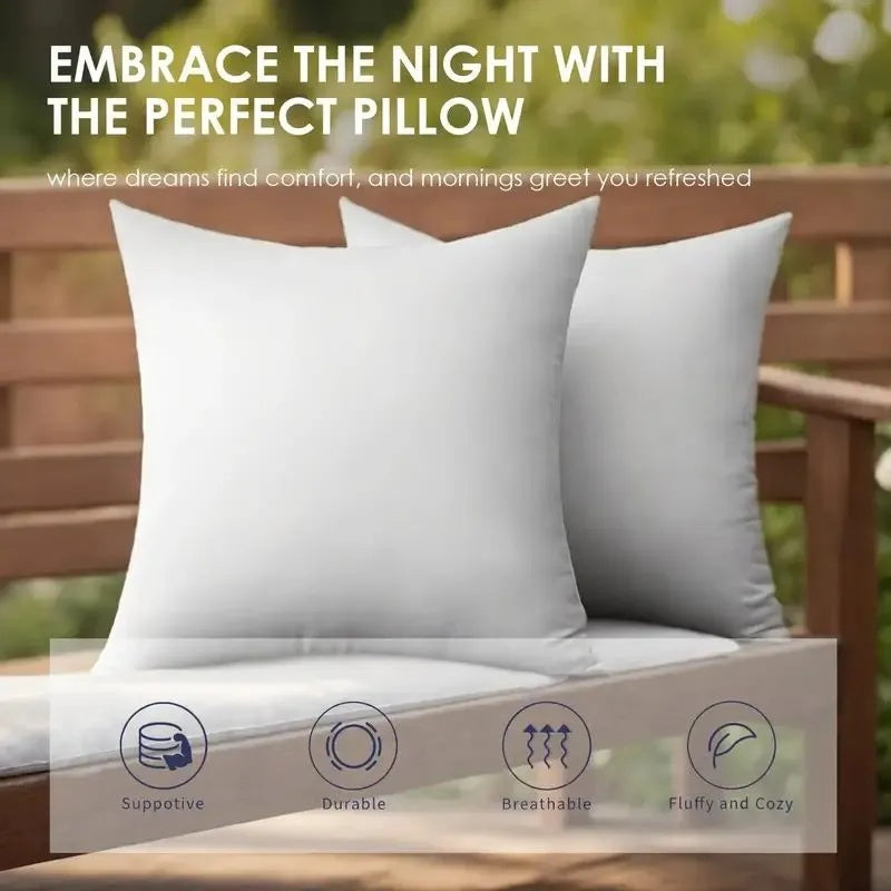 KTX-810899 Adjustable Cotton Throw Pillows - 2 Pack with Natural Filling and Breathable Cover