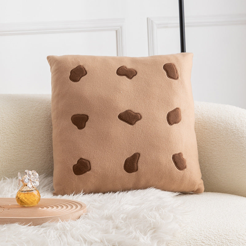KTX-812563 Cookie Shape Dining Chair Cushion - Plush Seat Cushion in Coffee and Milk Coffee Colors, Round and Square Styles