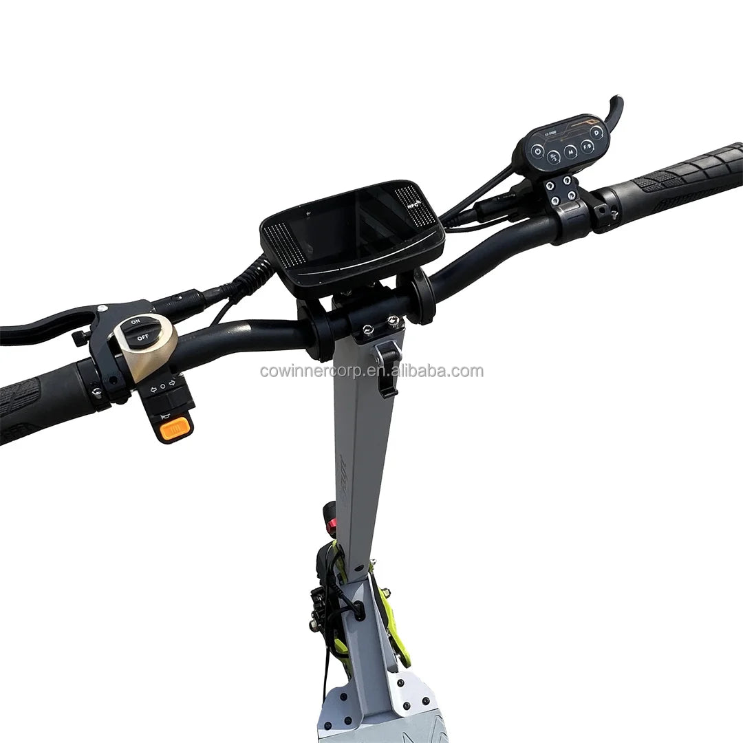 KTX-813267 6000W Dual Motor Electric Scooter with Seat, 60V Lithium Battery, 37-55 Mile Range, Foldable Design, 11-Inch Off-Road Tires