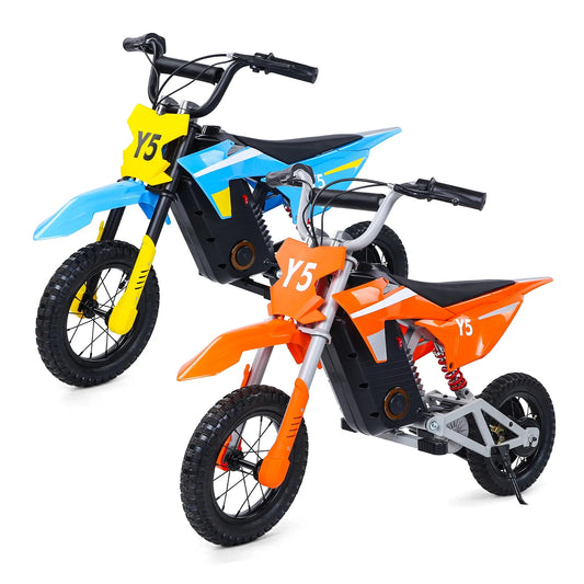 KTX-813971 Kids Mini Electric Motorcycle 250W 24V Off-Road Bike for Ages 3-8, Max Speed 23km/h, Lightweight Steel and ABS Design, Perfect for Outdoor Adventures