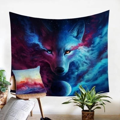 KTX-814099 Versatile Digital Printed Plush Fabric Tapestry for Home Décor and More