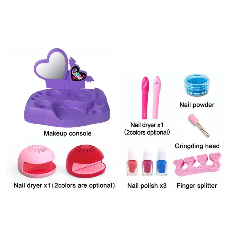 KTX-814227 Kids' DIY Nail Polish Manicure Set - Fashion Makeup Art Kit for Girls Ages 2-14