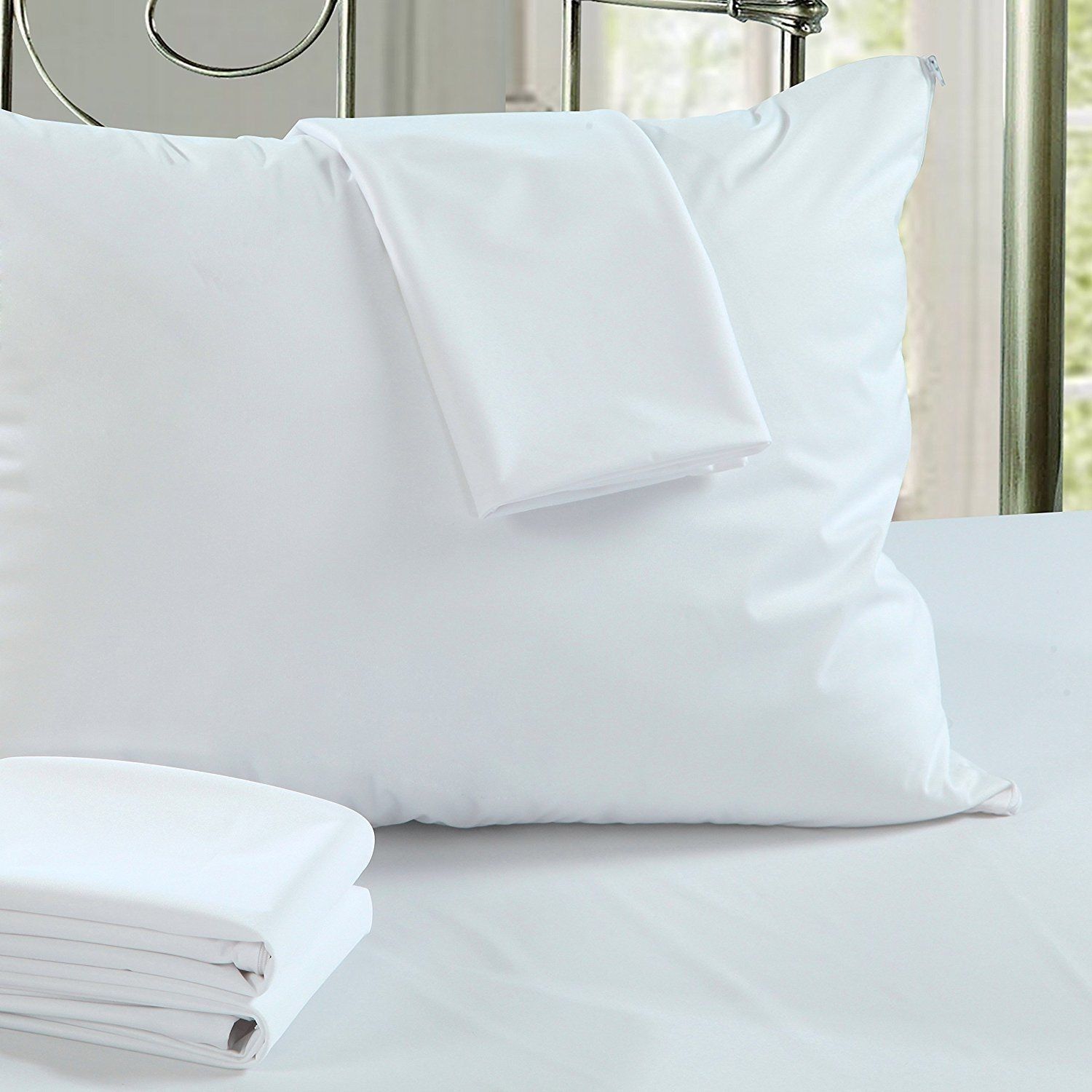 KTX-814547 Waterproof Knitted Cotton Pillowcase - 50x70CM & 48x74CM, 1 Pair