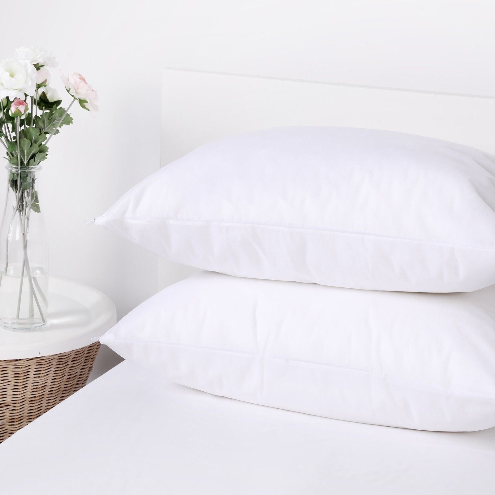 KTX-814547 Waterproof Knitted Cotton Pillowcase - 50x70CM & 48x74CM, 1 Pair