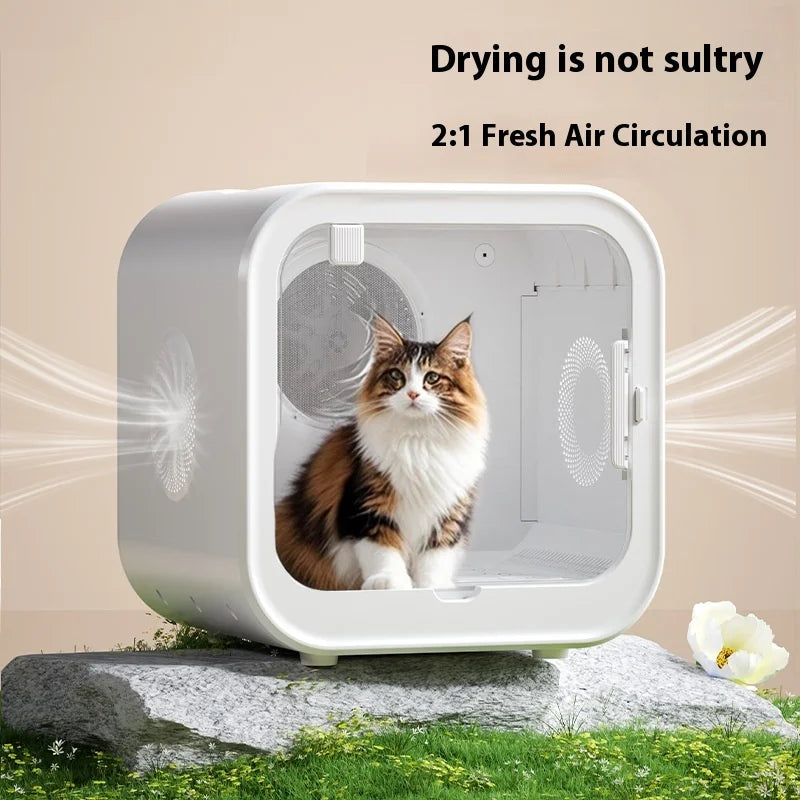 KTX-814803 Automatic Pet Hair Dryer with Soothing Window for Dogs and Cats, Eco-Friendly Plastic Design