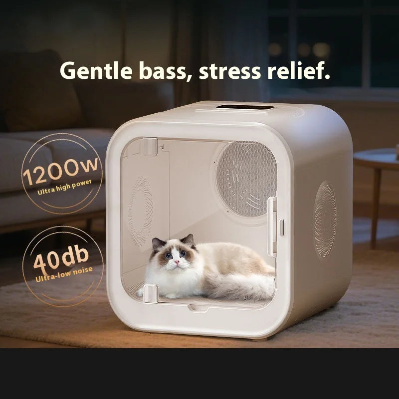 KTX-814803 Automatic Pet Hair Dryer with Soothing Window for Dogs and Cats, Eco-Friendly Plastic Design