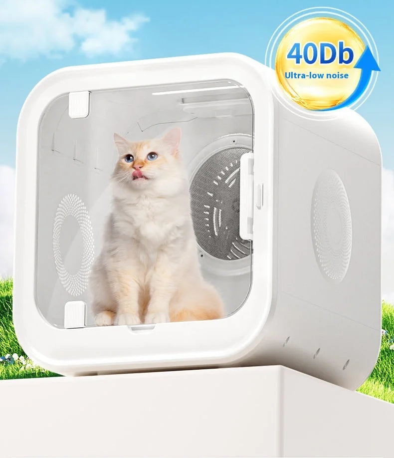 KTX-814803 Automatic Pet Hair Dryer with Soothing Window for Dogs and Cats, Eco-Friendly Plastic Design