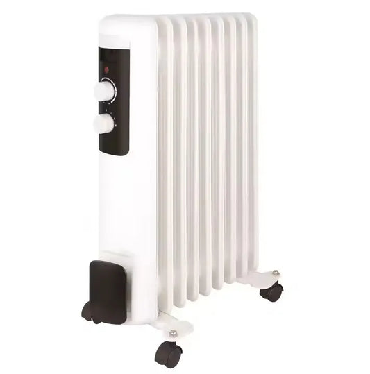 KTX-815315 Portable Oil-Filled Radiator Heater with Adjustable Thermostat and 24-Hour Timer, Ideal for Home and Office Use