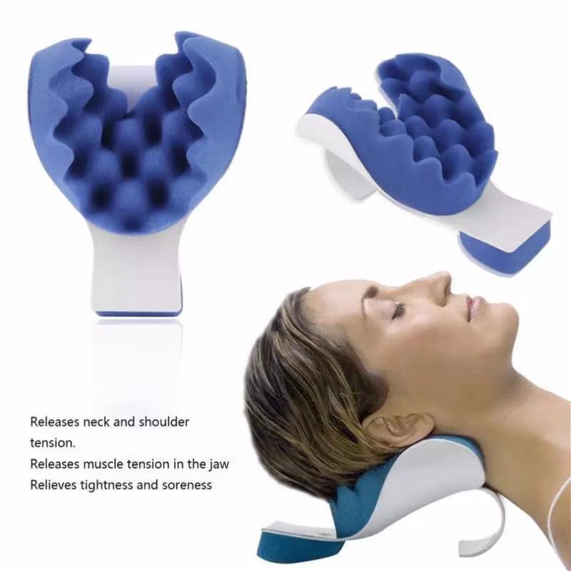 KTX-815379 Cervical Support Pillow - Blue Headrest Cushion for Neck and Shoulder Relief