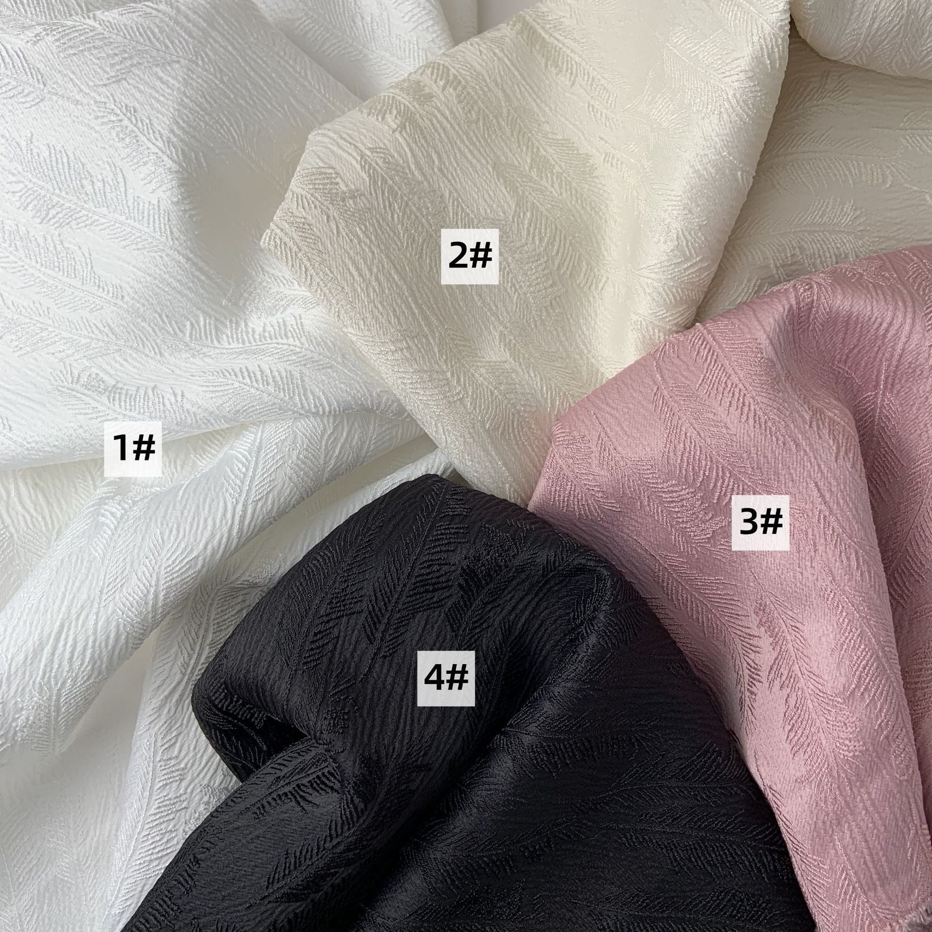 KTX-815379 Wheat Spike Jacquard Skirt Suit Fabric – Embossed Texture Printing, 100% Polyester, 100x145cm