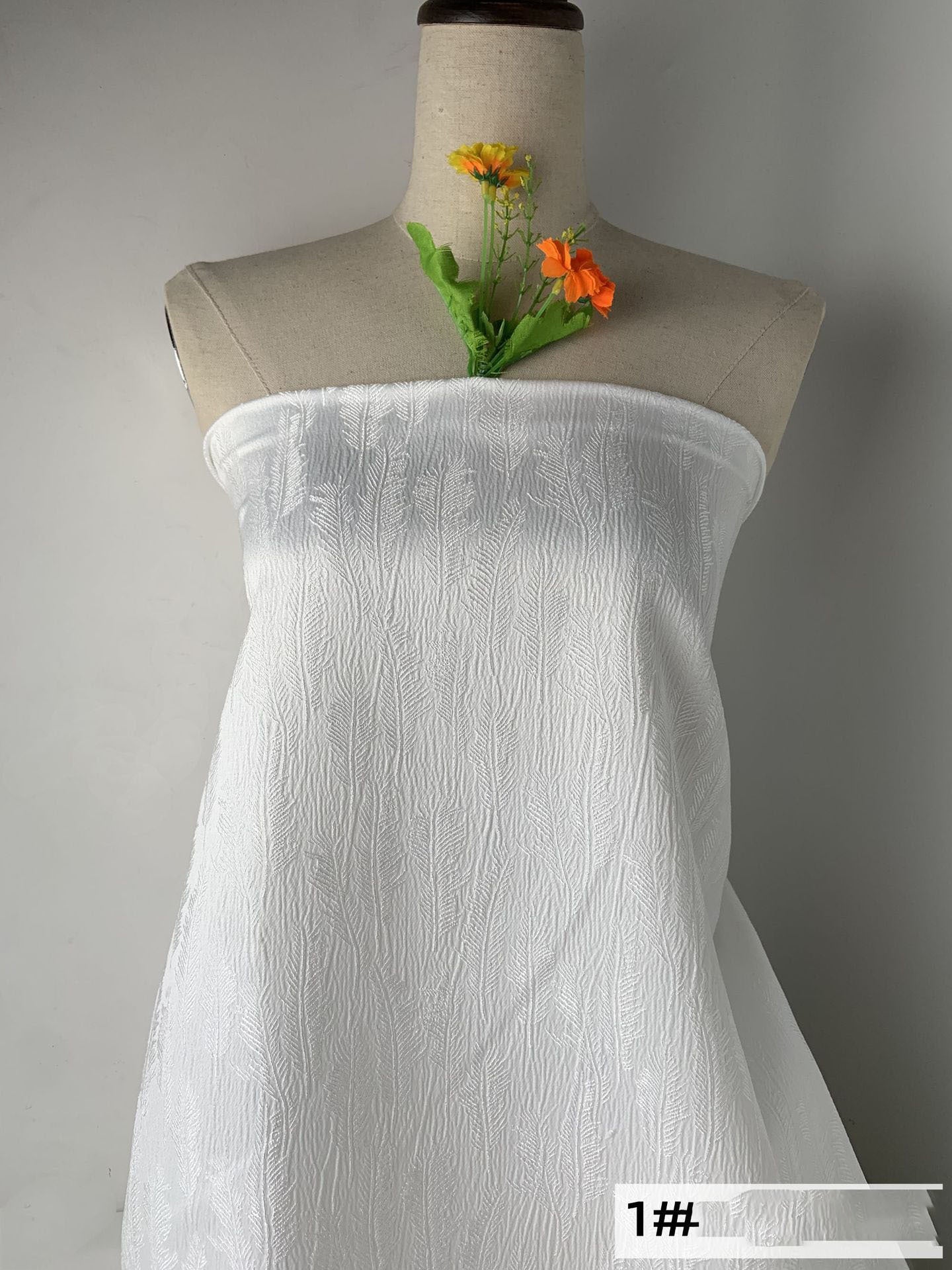 KTX-815379 Wheat Spike Jacquard Skirt Suit Fabric – Embossed Texture Printing, 100% Polyester, 100x145cm