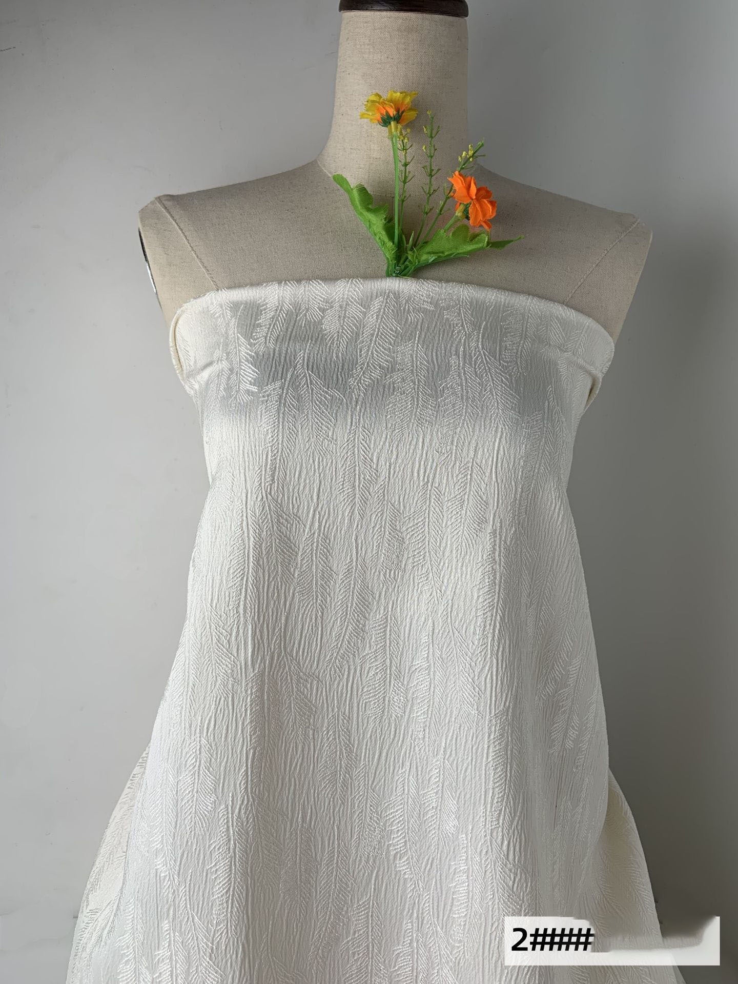 KTX-815379 Wheat Spike Jacquard Skirt Suit Fabric – Embossed Texture Printing, 100% Polyester, 100x145cm