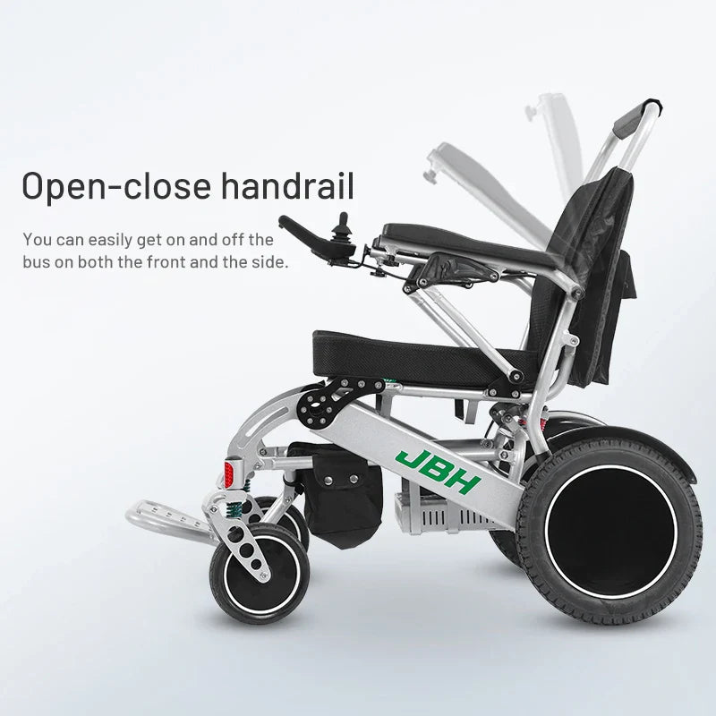 KTX-815571 Portable Lightweight Electric Wheelchair, Foldable Aluminum Alloy Frame, 20km Range, 120kg Capacity, CE Certified