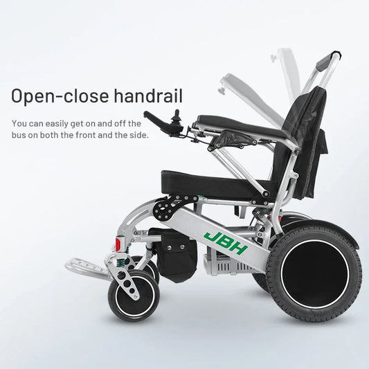 KTX-815571 Portable Lightweight Electric Wheelchair, Foldable Aluminum Alloy Frame, 20km Range, 120kg Capacity, CE Certified