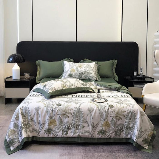 KTX-815699 Summer Duvet Four-Piece Set with Cool Fiber and Washed Silk Finish