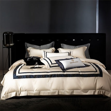 KTX-816019 Long-staple Cotton Jacquard Four-Piece Bedding Set - Available in Multiple Sizes