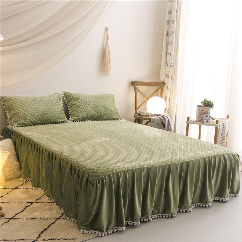 KTX-818771 Korean Mink Velvet Bedding Set - Multiple Sizes Available