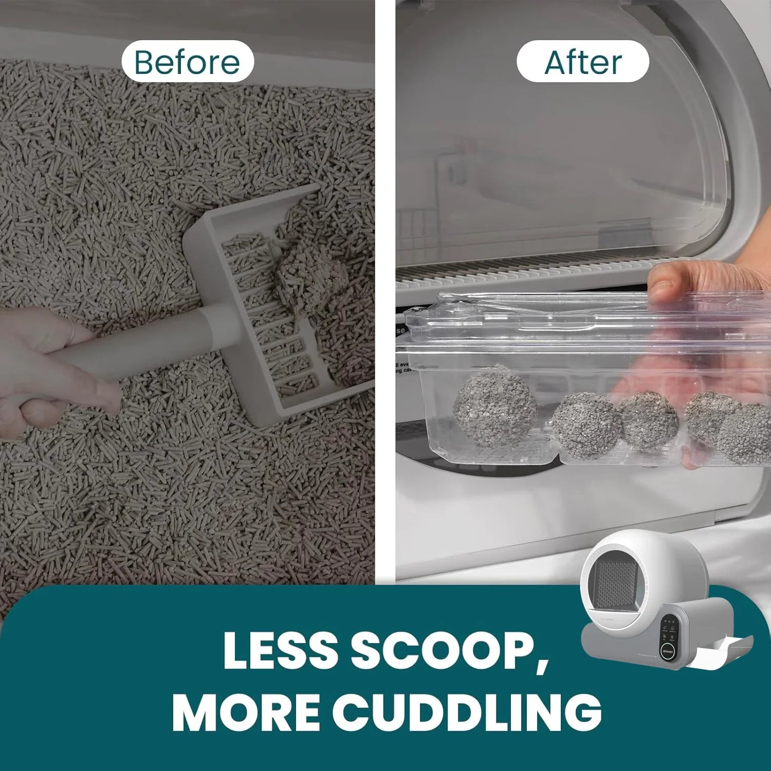 KTX-819283 Smart Automatic Self-Cleaning Cat Litter Box with 70L Capacity and Easy Clean Features